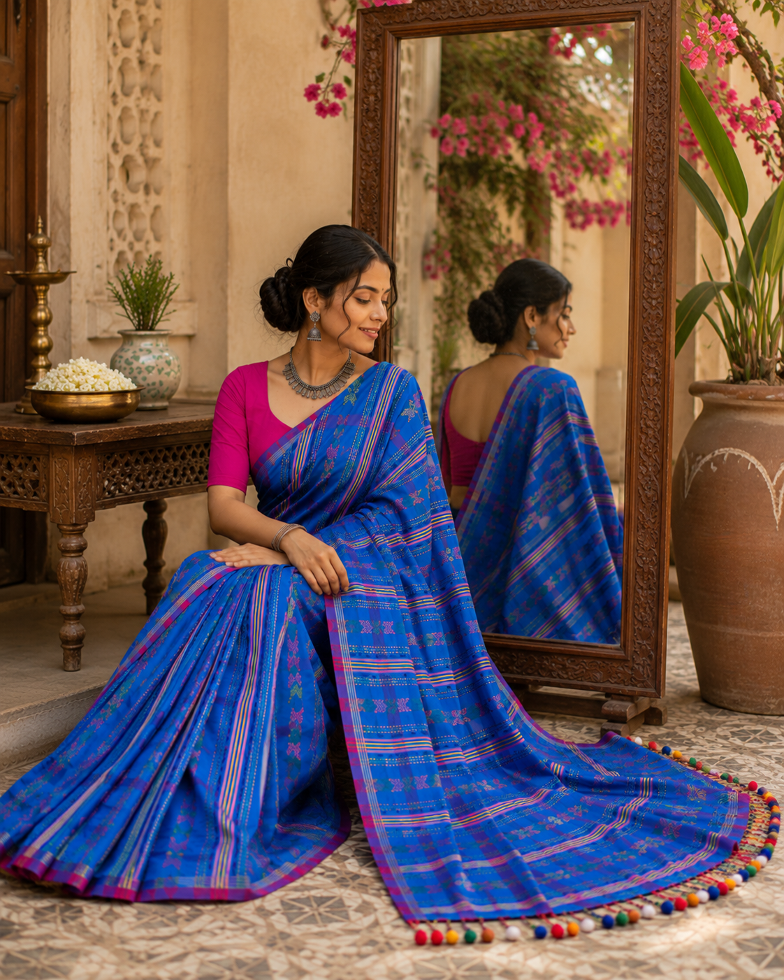 Santali Panchi Cotton Saree